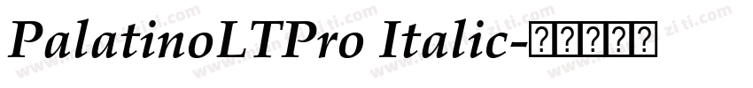 PalatinoLTPro Italic字体转换